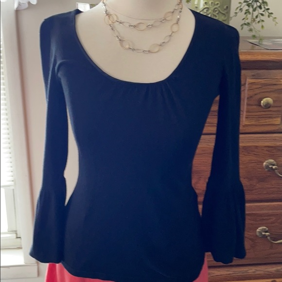 Black WHBM puff sleeve top - Picture 2 of 6